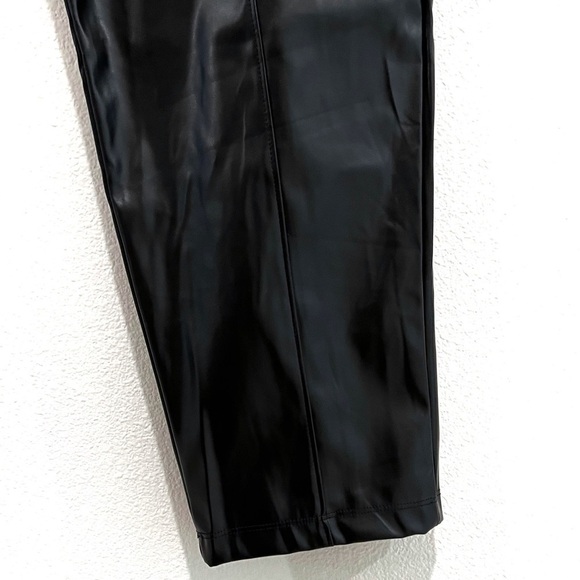 H by Halston Elastic Waist Seamed PO Faux Leather Pants Size L - Picture 4 of 8